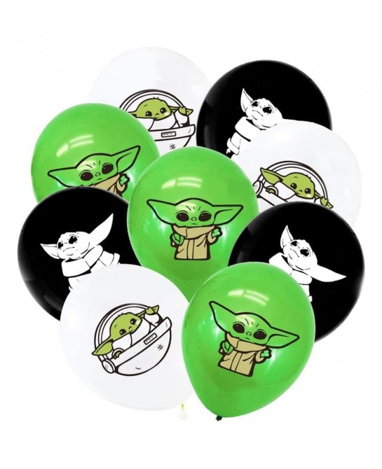 30PCS Baby Child Latex Balloons Birthday Party Supplies Star Wars Theme Supplies for kids Baby Yoda Mandalorian Party Decorat...