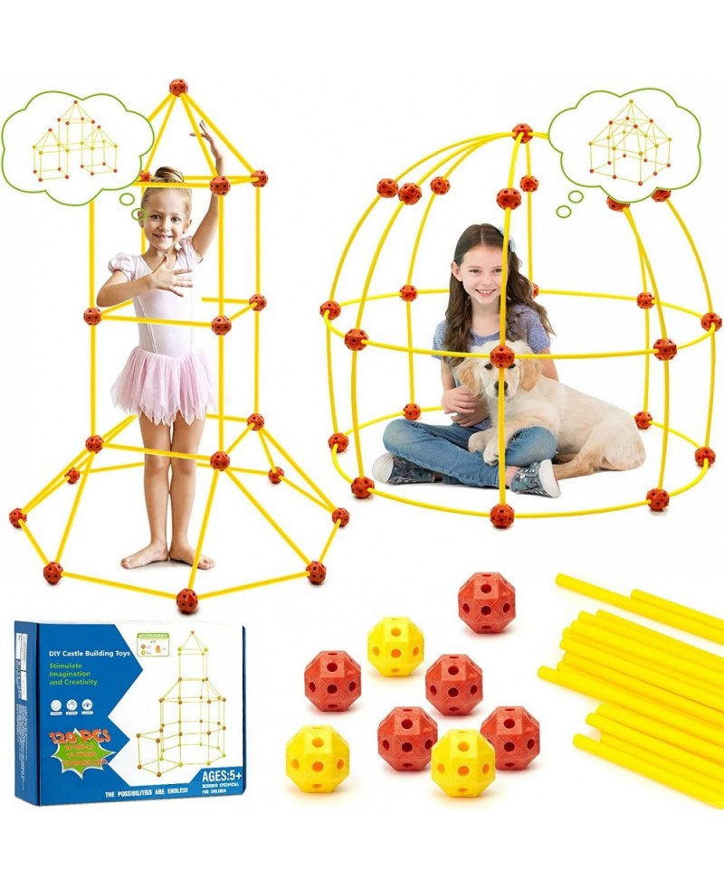 Kids Fort Building Kit Creative Construction STEM Toys DIY Building Play Tent Indoor and Outdoor Playhouse Educational Learni...