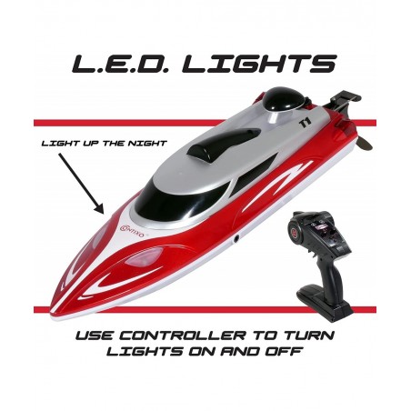 T1+ RC Boat Remote Control Boats for Pools and Lakes 20+ mph 2.4 GHz Racing Boats for Kids and Adults with 2 Rechargeable Bat...