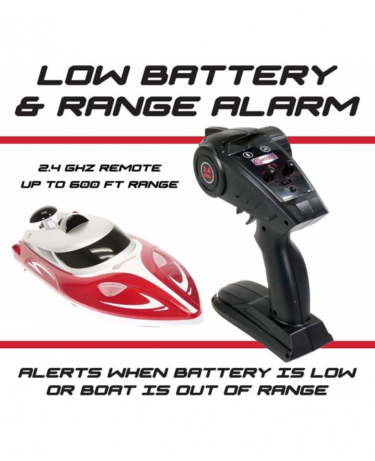 T1+ RC Boat Remote Control Boats for Pools and Lakes 20+ mph 2.4 GHz Racing Boats for Kids and Adults with 2 Rechargeable Bat...