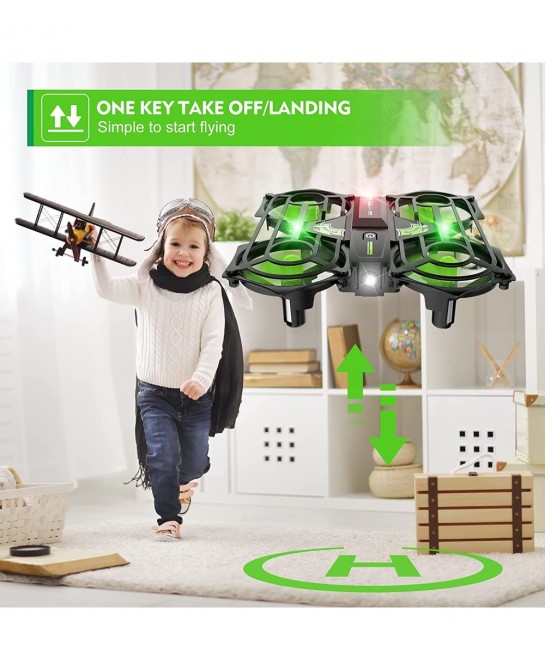 NH320 Plus Mini Drones for Kids RC Small Quadcopter Drone Indoor Helicopters with Auto Hovering 3D Flip Speed Adjustment and ...