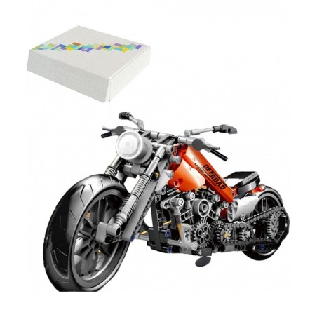 Technical Motorcycle Series Bricks Model Simulation DIY Racing Vehicle Small Particle Collection Building Set Compatible with...