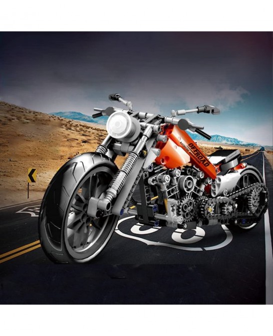 Technical Motorcycle Series Bricks Model Simulation DIY Racing Vehicle Small Particle Collection Building Set Compatible with...
