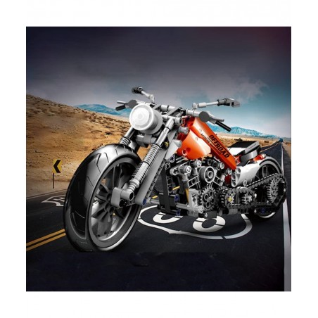 Technical Motorcycle Series Bricks Model Simulation DIY Racing Vehicle Small Particle Collection Building Set Compatible with...