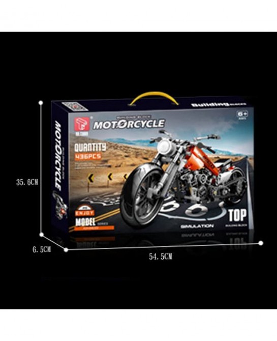 Technical Motorcycle Series Bricks Model Simulation DIY Racing Vehicle Small Particle Collection Building Set Compatible with...