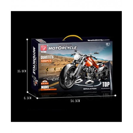Technical Motorcycle Series Bricks Model Simulation DIY Racing Vehicle Small Particle Collection Building Set Compatible with...