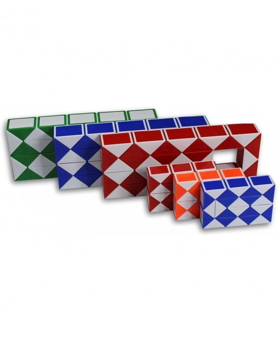 Magic Snake Cube Twist Puzzle Bundle of 6! 3 Mini Cubes and 3 Large Cubes (Bundle 6 Pack) $27.32 3-D Puzzles