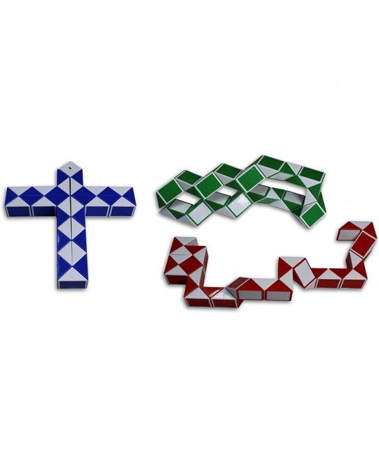 Magic Snake Cube Twist Puzzle Bundle of 6! 3 Mini Cubes and 3 Large Cubes (Bundle 6 Pack) $27.32 3-D Puzzles