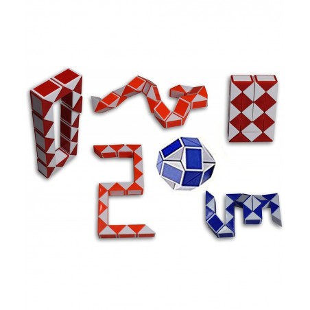 Magic Snake Cube Twist Puzzle Bundle of 6! 3 Mini Cubes and 3 Large Cubes (Bundle 6 Pack) $27.32 3-D Puzzles