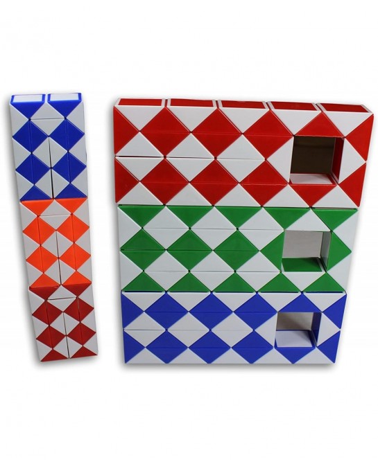 Magic Snake Cube Twist Puzzle Bundle of 6! 3 Mini Cubes and 3 Large Cubes (Bundle 6 Pack) $27.32 3-D Puzzles