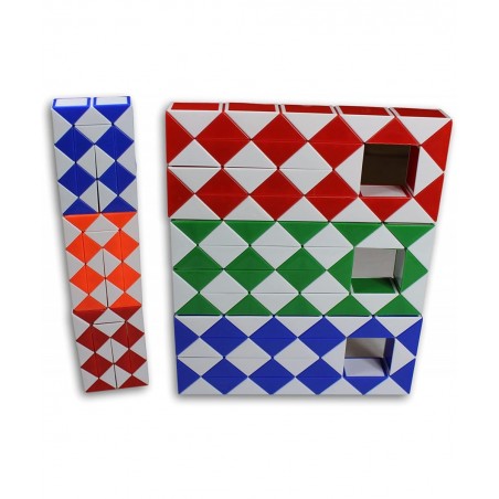 Magic Snake Cube Twist Puzzle Bundle of 6! 3 Mini Cubes and 3 Large Cubes (Bundle 6 Pack) $27.32 3-D Puzzles