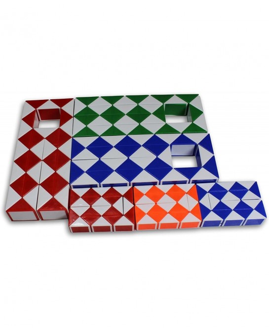 Magic Snake Cube Twist Puzzle Bundle of 6! 3 Mini Cubes and 3 Large Cubes (Bundle 6 Pack) $27.32 3-D Puzzles