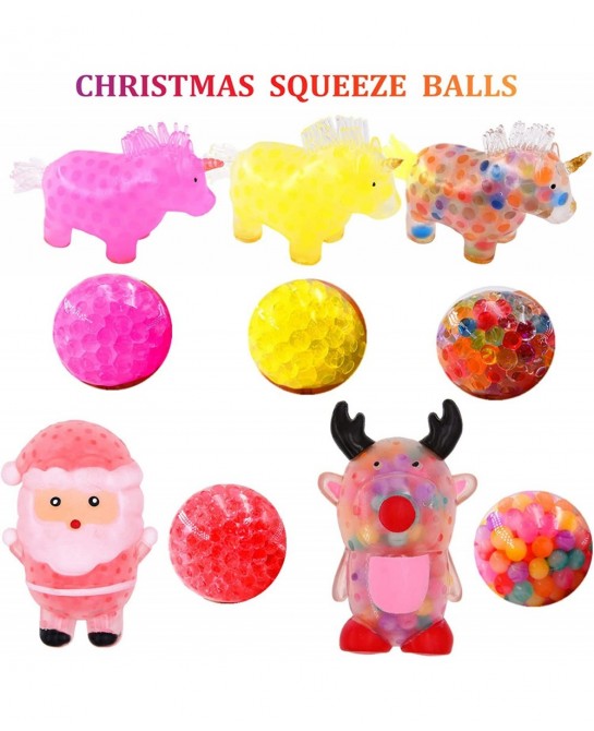 Unicorn Squishy Stress Balls Toy (5-Pack) for Girls Boys Adults Gel Water Beads Balls Inside Promote Anxiety and Stress Relie...