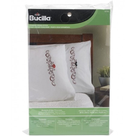 Stamped Embroidery Pillowcase Pair (20 x 30-Inch) Mustache & Lips $28.23 Kids' Drawing & Writing Boards