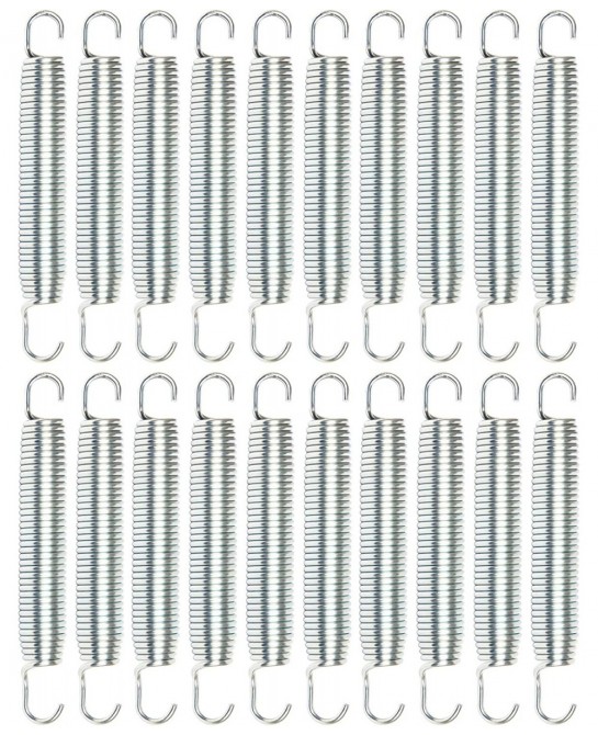 Trampoline Mat with 20pcs Springs Fits 15FT Round Trampoline with 96 V-Hooks Using 7" Springs Jumping Mat with Spring Tool an...