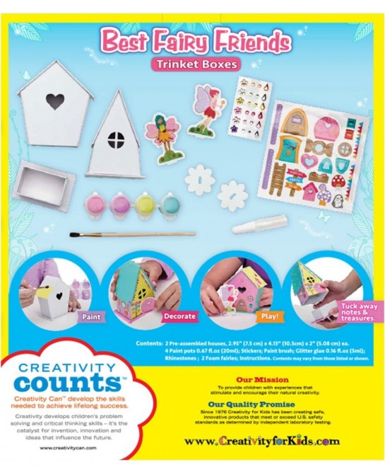 Best Fairy Friends Trinket Boxes Multi $35.18 Craft Kits