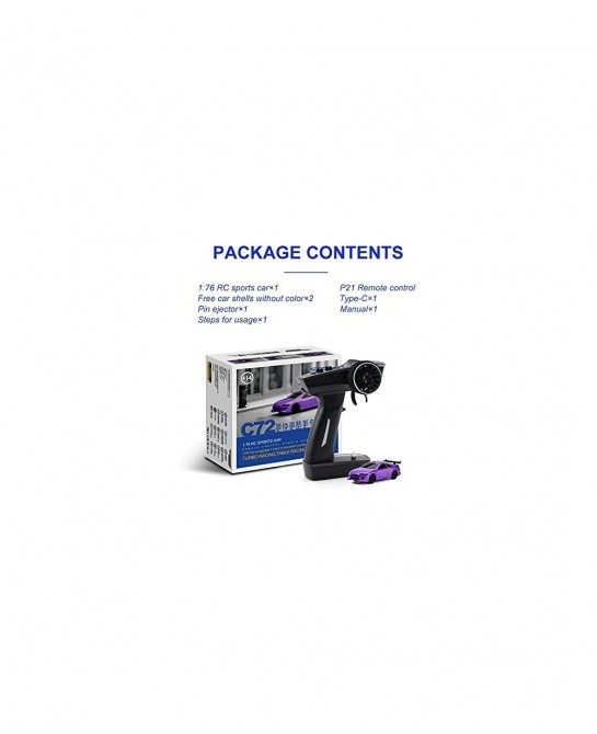 1:76 Turbo Racing C72/C73 Sports RC Car Limited Edition & Classic Edition Mini Full Proportional RTR Kit Toys (Purple) $126.2...