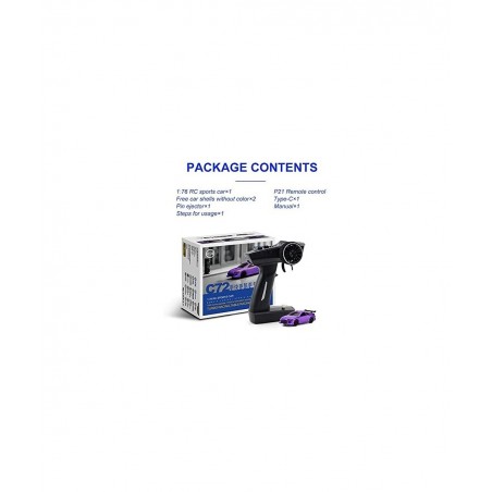 1:76 Turbo Racing C72/C73 Sports RC Car Limited Edition & Classic Edition Mini Full Proportional RTR Kit Toys (Purple) $126.2...