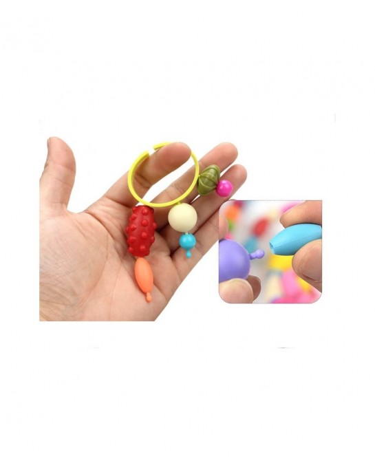 650pcs Snap Pop Beads Jewelry Making Kit Stringless Cordless PopBead Beads Girls Toys Arts Crafts DIY Hairband Necklaces Brac...