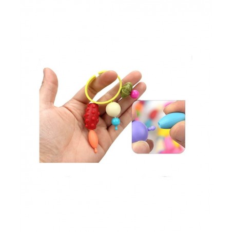 650pcs Snap Pop Beads Jewelry Making Kit Stringless Cordless PopBead Beads Girls Toys Arts Crafts DIY Hairband Necklaces Brac...