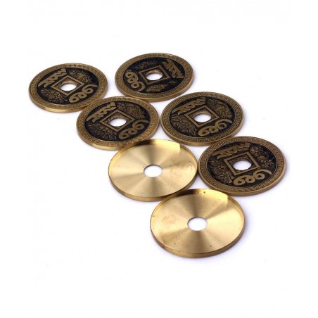 Coin Magic-Chinese LuohanQian Deluxe Chinese Ancient Coin Set Magic Tricks Appearing/Vanishing Close Up Magic Gimmick Magicia...