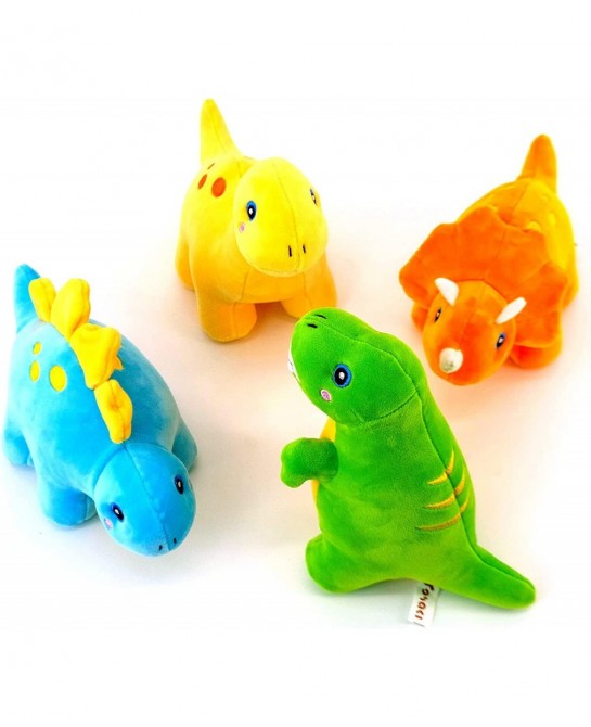 Plush Dinosaur Stuffed Animal 4 Pack 10'' Plushies Dinosaur Toys for Boys and Girls Soft Great Gift for Birthday or Children'...