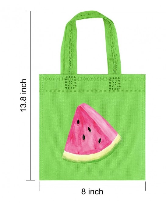 20Pcs Watermelon Party Favor Bags Reusable Summer Watermelon Gift Bags Watermelon Goodie Treat Candy Bags for Kids Summer Fru...