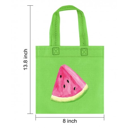 20Pcs Watermelon Party Favor Bags Reusable Summer Watermelon Gift Bags Watermelon Goodie Treat Candy Bags for Kids Summer Fru...