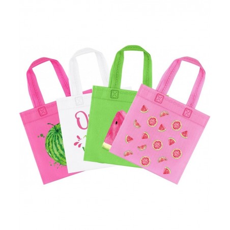 20Pcs Watermelon Party Favor Bags Reusable Summer Watermelon Gift Bags Watermelon Goodie Treat Candy Bags for Kids Summer Fru...