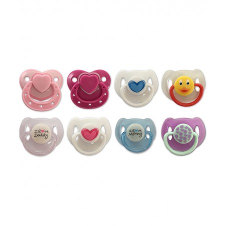 8 Pcs Magnetic Pacifiers Doll Accessories Dummy for Newborn Baby Dolls Reborn Doll Supplier Tiny Acrylics Dummy Reborn Baby D...