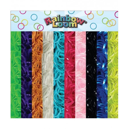 Rainbow Loom® DUO Combo with JEWEL Rubber Bands Collection Features 2 connectable Rainbow Looms to make LONGER and WIDER crea...