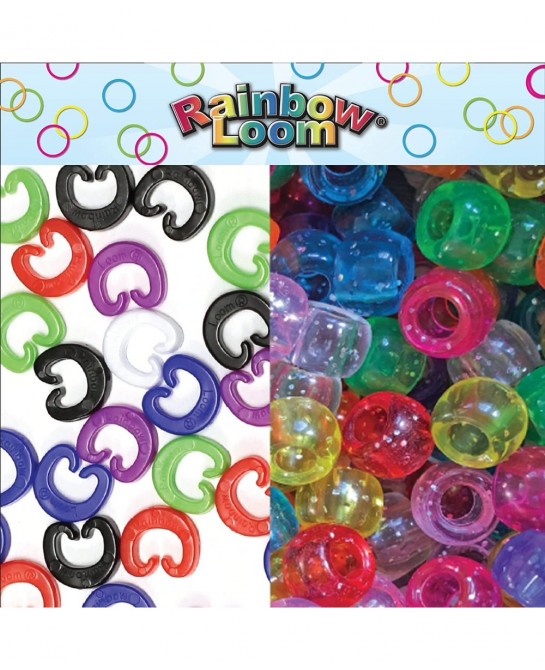 Rainbow Loom® DUO Combo with JEWEL Rubber Bands Collection Features 2 connectable Rainbow Looms to make LONGER and WIDER crea...