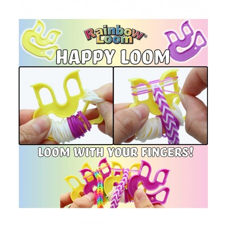 Rainbow Loom® DUO Combo with JEWEL Rubber Bands Collection Features 2 connectable Rainbow Looms to make LONGER and WIDER crea...