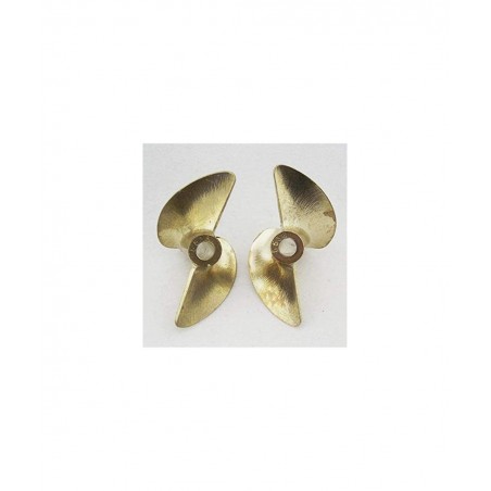 1pair Dia 36/37/38/40/42/45mm CW CCW 2-Blade Propeller Inner 4mm 4.76mm Copper Paddle for RC Model Catamaran Boats Boats Acce...