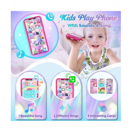 Play Purse for Little Girls 27PCS Toddler Purse Set with Accessories Princess Pretend Play Girl Toys for 4 5 6 7 Year Old Kid...