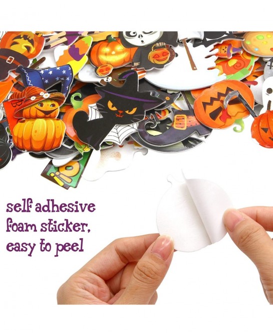 Halloween Foam Stickers Craft Sticker for Scrapbooking Party Decoration 500 Pcs $14.13 Kids' Stickers