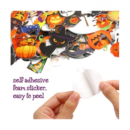 Halloween Foam Stickers Craft Sticker for Scrapbooking Party Decoration 500 Pcs $14.13 Kids' Stickers