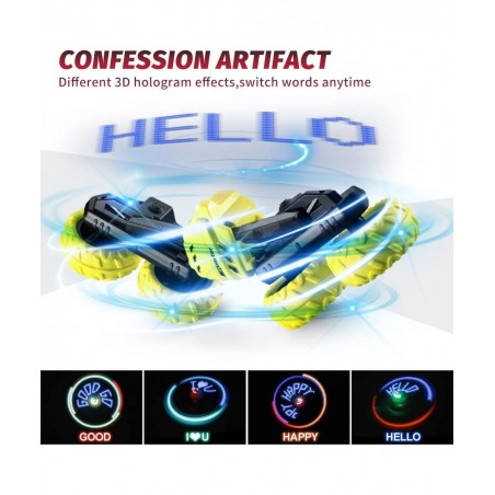Remote Control Car for Kids 4WD RC Stunt Cars with 4 3D Hologram Effects 2.4G Double Sided 360 Degree Rotating Cool LED Light...