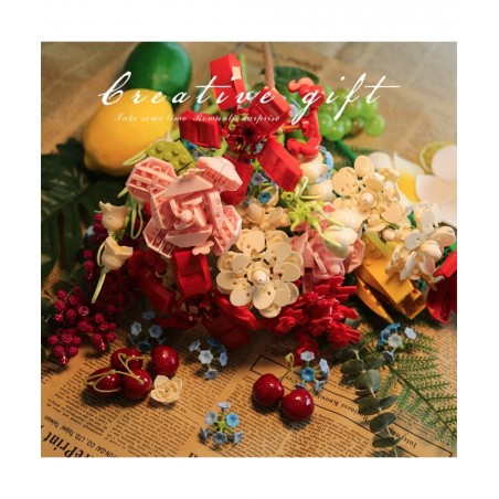 DIY Artificial Bouquet Model Bricks Kit Rose Jasmine 299PCS Building Blocks Set (201615QFTD0D) $45.72 Toy Building Sets