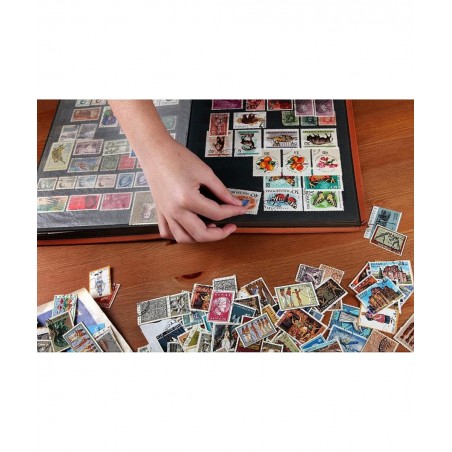 World Stamp Collectors Kit ♥ 24 Stamps from All Over The World + Magnifying Lens Bundle for Stamps Collector Edition $32.43 C...