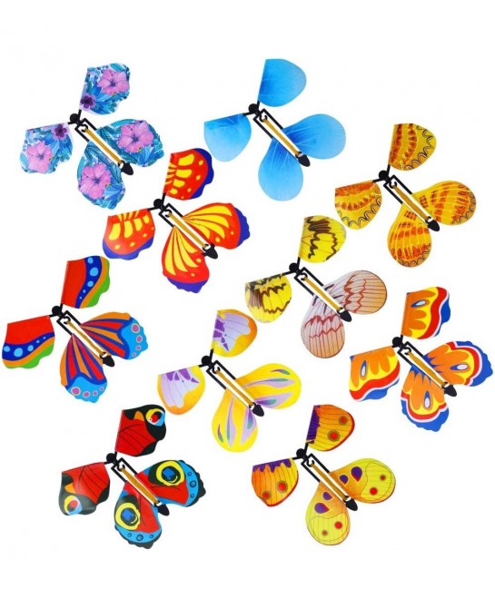 10 Packs Magic Flying Butterfly Card Surprise Wind Up Butterfly in The Book Rubber Band Powered Magic Gift Butterfly Fairy Fl...