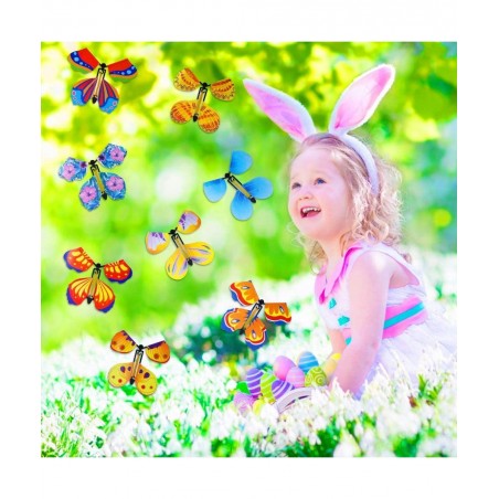 10 Packs Magic Flying Butterfly Card Surprise Wind Up Butterfly in The Book Rubber Band Powered Magic Gift Butterfly Fairy Fl...