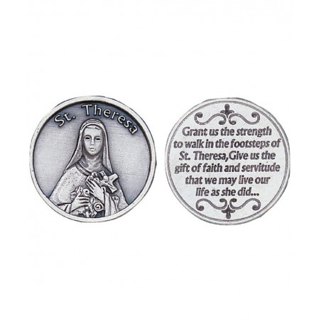 St. Therese Pocket Coin Token Finely Engraved $14.86 Money & Banking Play Toys