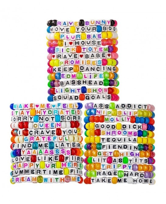 Mega Pack Rave Bracelets (36-Pack) | handmade PLUR accessory for EDM music festival outfits | Wear stylish colors & authentic...