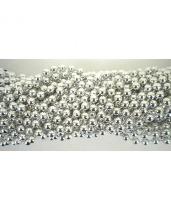 33 Inch 07mm Round Metallic Silver Mardi Gras Beads-6 Dozen (72 Necklaces) $24.70 Kids' Dress-Up Accessories