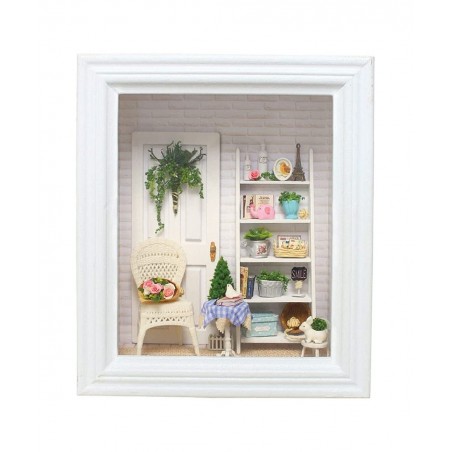 Dollhouse Miniature Kit Creative 3D Photo with Furniture for Romantic Birthday Gift $45.51 Dollhouses