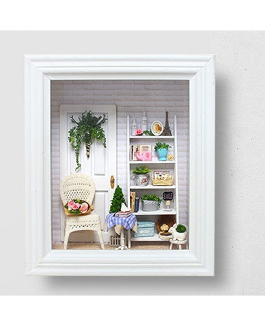 Dollhouse Miniature Kit Creative 3D Photo with Furniture for Romantic Birthday Gift $45.51 Dollhouses