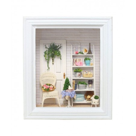 Dollhouse Miniature Kit Creative 3D Photo with Furniture for Romantic Birthday Gift $45.51 Dollhouses