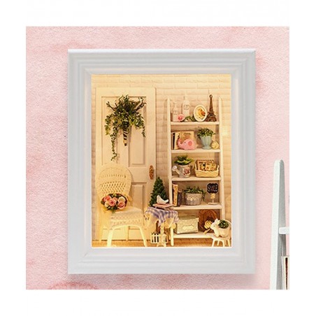Dollhouse Miniature Kit Creative 3D Photo with Furniture for Romantic Birthday Gift $45.51 Dollhouses