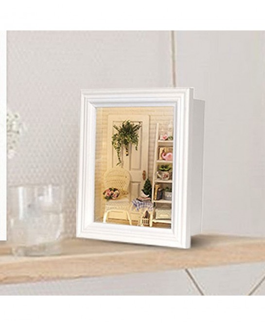 Dollhouse Miniature Kit Creative 3D Photo with Furniture for Romantic Birthday Gift $45.51 Dollhouses